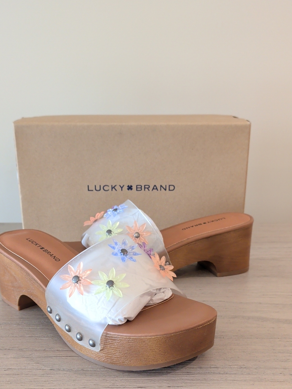 Lucky Brand NIB 6.5 Flora Wedge Sandals